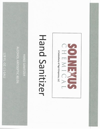 Alcohol 80% V/v (Solnexus 1 Gal Front)